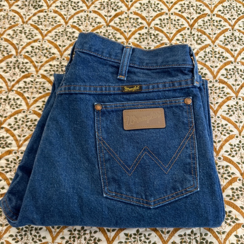 Vintage Dark Wash Wrangler Cowboy Cut Jeans 34x30